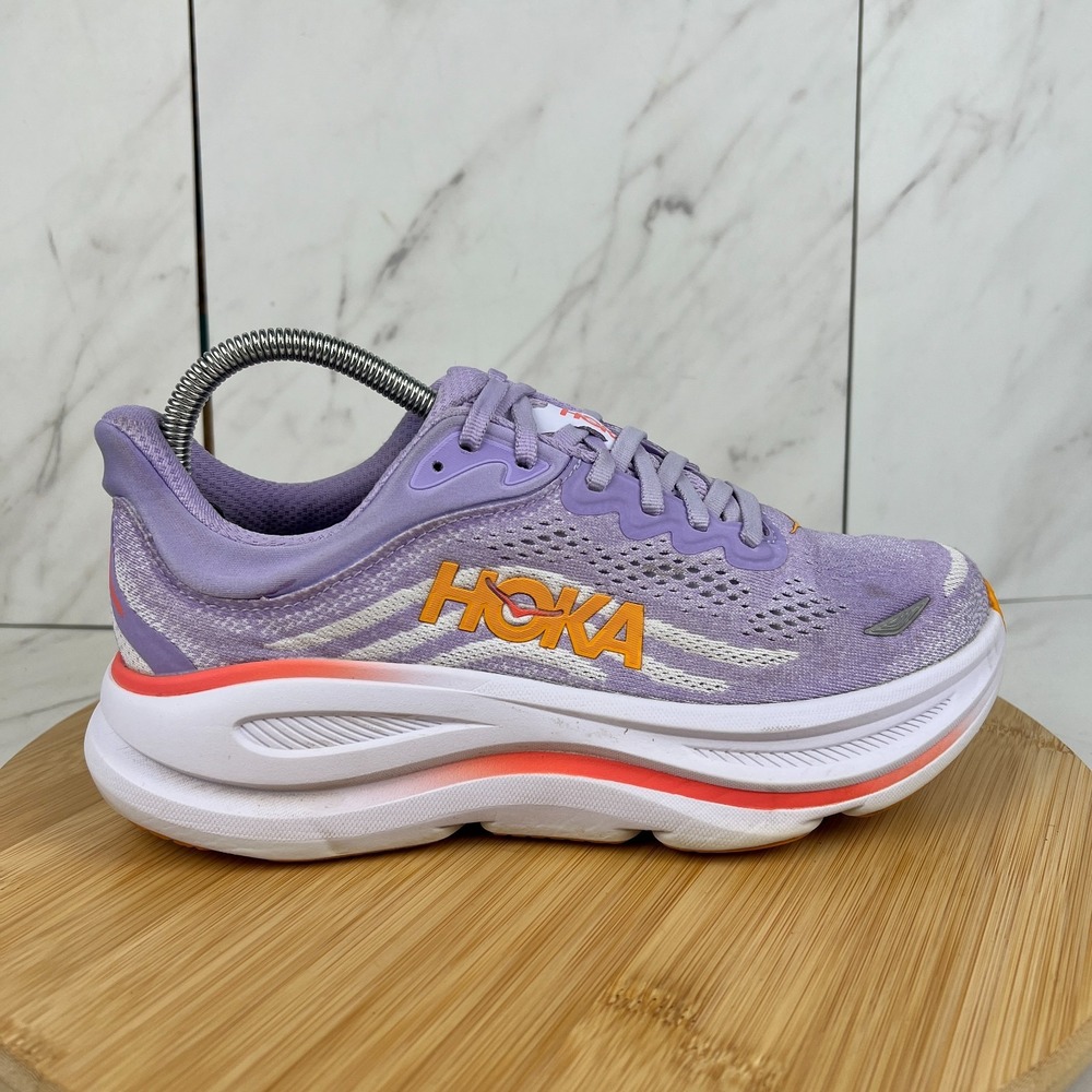 Hoka One Bondi 9 Womens Size 7.5 B Aster Flower  Starlight Running Shoes 1162012